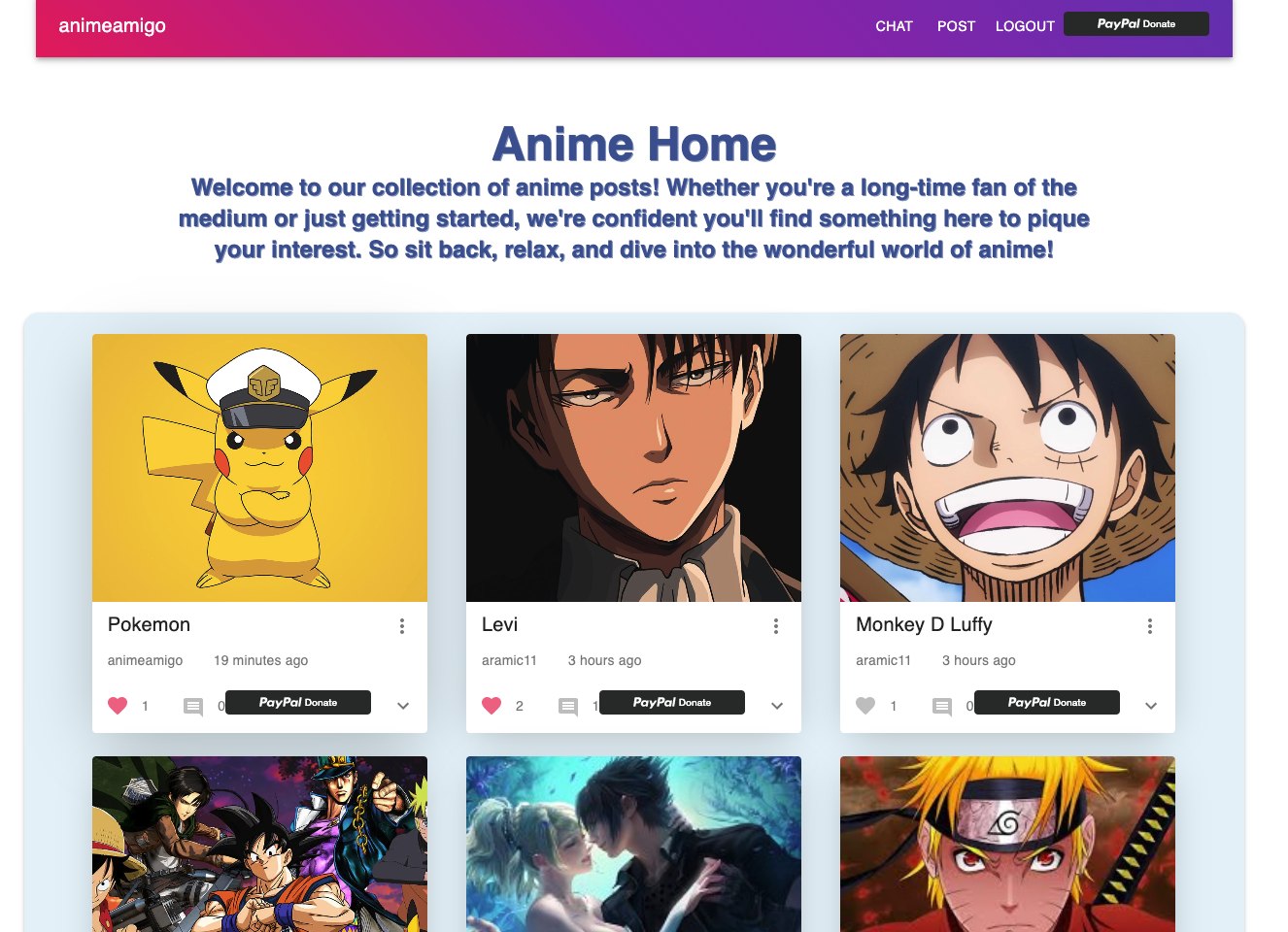 Anime Amigo homepage